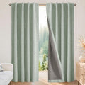 Joydeco Blackout Curtains for Bedroom - 96 Inch Long 100% Light Blocking 2 Panels Sage Green Drapes, Thermal Insulated Room Darkening Curtains, Linen Textured for Living Room, Rod Pocket & Back Tabs