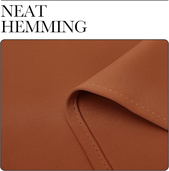 NICETOWN Blackout Curtains and Drapes - Thermal Insulated Solid Rod Pocket Blackout Draperies/Panels (Burnt Orange, 1 Pair, 52 by 72 inches)