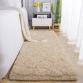 Chicrug Soft Runner Rug for Bedroom Living Room Plush Fluffy Rug 2x10 Feet, Shag Furry Runner Carpet Non Shedding for Nursery Children Kids Girls Room Home Decorative, Khaki