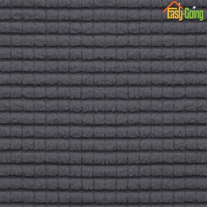 Easy-Going Stretch Loveseat Cushion Cover Sofa Cushion Furniture Protector Sofa Seat Sofa Slipcover Sofa Cover Soft Flexibility with Elastic Bottom(Loveseat Cushion, Dark Gray)
