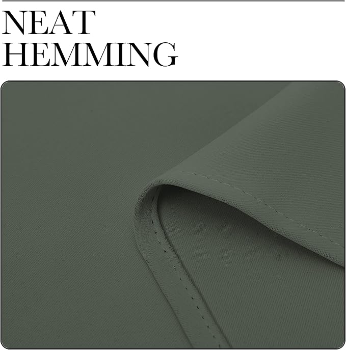 NICETOWN Bedroom Curtains Blackout Draperies - All Season Thermal Insulated Solid Rod Pocket Top Blackout Curtains/Drapes for Kid's Room (Dark Mallard, 1 Pair, 52 x 72 Inch)