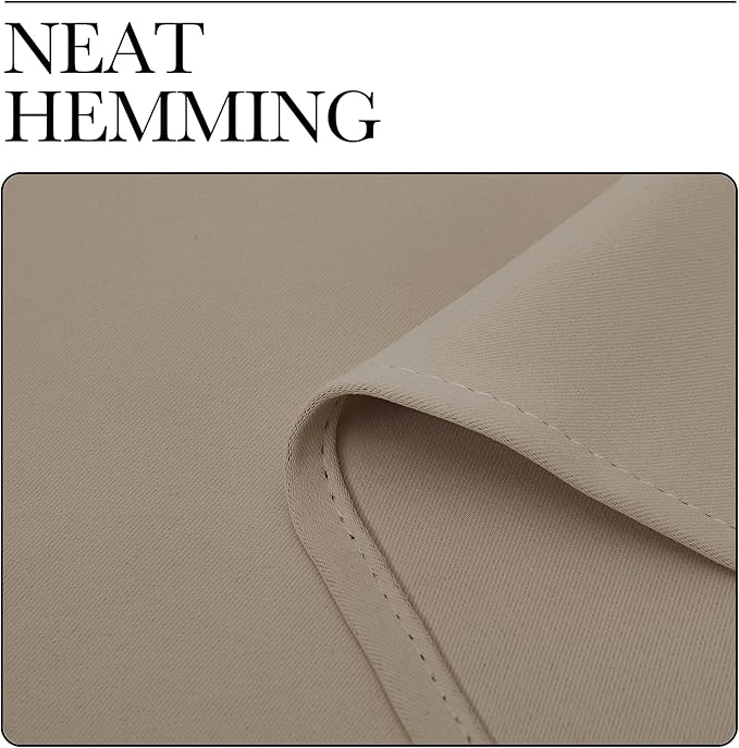 NICETOWN 2 Panels Blackout Curtains, Rod Pocket Thermal Insulated Curtains for Bedroom, Room Darkning Shading Blinds Modern Home Decoration for Living Room, Home Office, W42 x L63 in, Soft Taupe