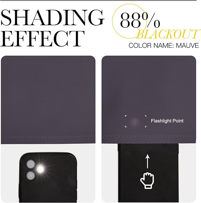 NICETOWN Blackout Large Window Curtains 84 inches Long - Grommet Room Darkening Sliding Door Thermal Curtains & Drapes Sound Block for Bedroom/Living Room (Greyish Purple, 2 Panels, W66 x L84)