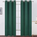LEMOMO Green Blackout Curtains 34 x 84 Inch Length/Set of 2 Curtain Panels/Thermal Insulated Room Darkening Blackout Curtains for Bedroom