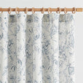 jinchan Floral Curtains 84 Inches Long Blue Flower Linen Farmhouse Curtain for Living Room French Country Vintage Curtain Rod Pocket Curtains Set 2 Panels Blue Floral Printed