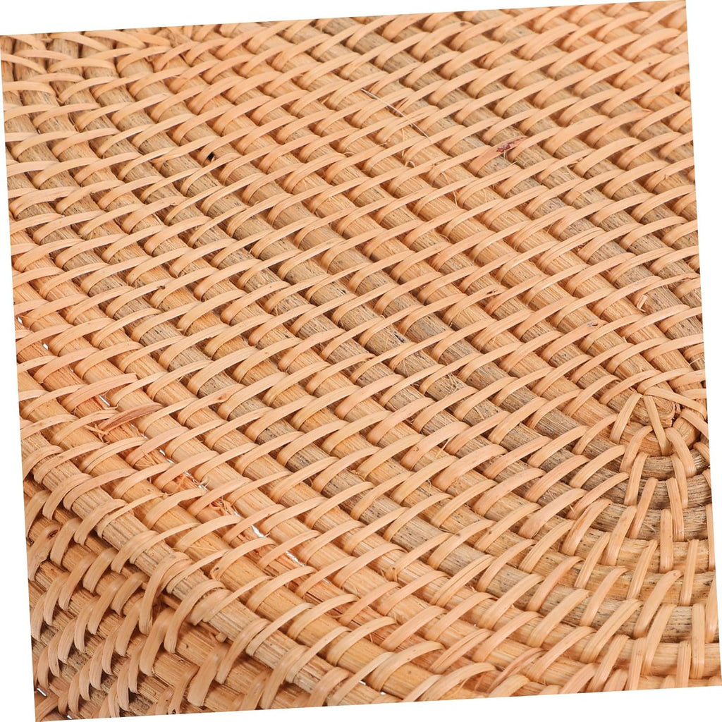 VANZACK 3pcs Oval Handmade Rattan Bread Baskets Natural Woven Fruit Tabletop Storage Bowls Compact Kitchen Organizer Tray for Snacks and Small Essentials