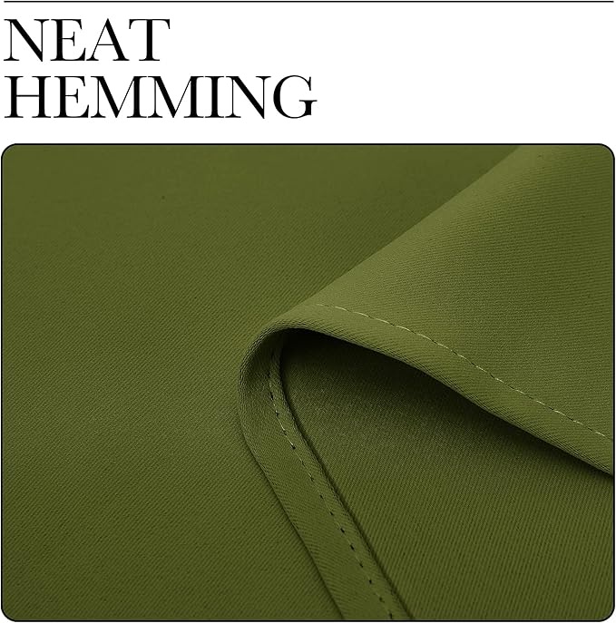 NICETOWN Room Darkening Curtains for Kitchen, Olive Green, Set of 2, 42 inches Wide by 50 inches Long, Window Treatment Thermal Insulated Solid Grommet Room Darkening Curtains/Drapes for Bedroom