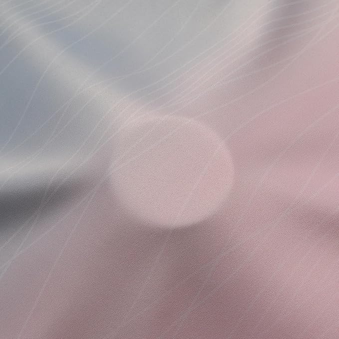 Estelar Textiler Ombre Grey and Pink Blackout Curtains 72 Inch Length 2 Panels, Full Room Darkening Blackout Curtains for Bedroom, Grommet Thermal Insulated Gradient Drapes for Kids Room, 42x72 Inch