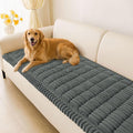 hyha Couch Covers for Dogs Washable, Non Slip Plush Dog Sofa Protectors, Fuzzy Pet Couch Covers for 3 Cushion Sofa Pet Friendly (Dark Grey, 27.6" x 70.9")