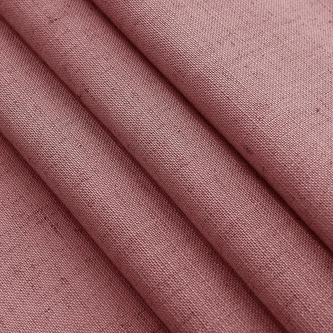 Canyon Rose Linen 144 Inch Curtains for Living Room Light Filtering Semi Sheer Curtain Back Tab Modern Farmhouse Decor Elegant Girl Drapes Floor to Ceiling High Window for Bedroom 52x144, 2 Panels