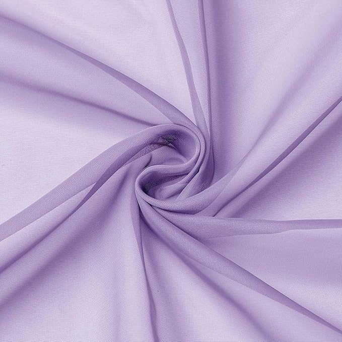 Lavender Valances for Windows, Lavender Sheer Curtains 14 Inch Length 2 Pack Kitchen Drapes, Modern Solid Mini Small Window Curtains for Cafe Bathroom Basement, 42" Wx14 L Inches