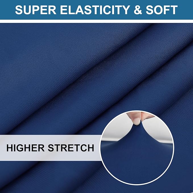Smiry Printed Couch Cushion Covers, Stretch Soft Couch Covers for Sofa, Washable Non-Slip Sofa Slipcover Furniture Protector for Indoor and Outdoor (3 Pack, Navy)