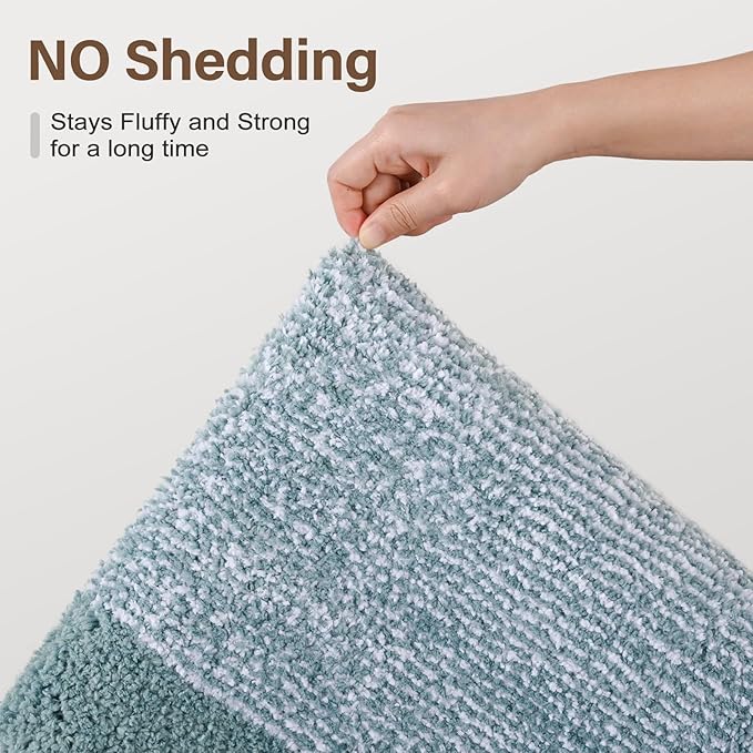 70x24 Long Bathroom Rugs Washable Non Slip, Dusty Blue Bath Mat for Bathroom Floor Tub, Soft Absorbent Quick Dry Mats for Shower, Bathtub,Home Decor