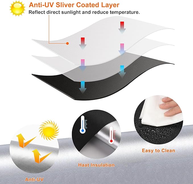 100% Blackout Curtains for Bedroom Portable Window Blinds Cover Adhesive Thermal Blackout Blinds No Drill Guard Blind for Window Shades Temporary Room Darkening Shades for Skylight RV Dorm(79x57 inch)