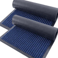OLANLY Front Door Mat Indoor Outdoor Entrance, 2-Pack 71 x 47 Inch, Waterproof Heavy Duty Doormat, Fade Resistant, Low Profile, Easy Clean Patio Porch Welcome Floor Mats for Entry, Blue