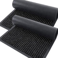 OLANLY Front Door Mat Indoor Outdoor Entrance, 2-Pack 35 x 23 Inch, Waterproof Heavy Duty Doormat, Fade Resistant, Low Profile, Easy Clean Patio Porch Welcome Floor Mats for Entry, Off-Black