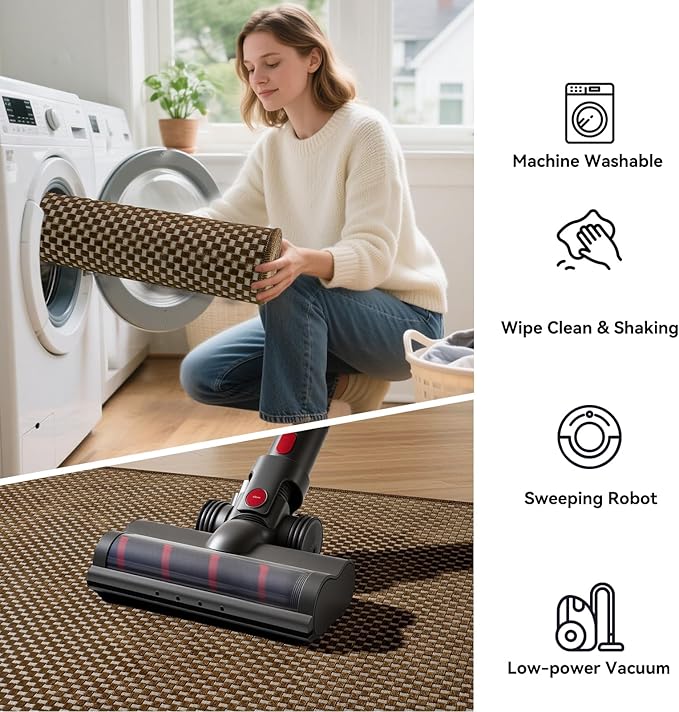 YDKGL 2x6 ft Kitchen Runner Rugs Mat Non Slip Woven Runners for Hallways Washable, Soft Long Entryway Laundry Hall Floor Runner Carpet for Indoor Backdoor Bedroom Living Room, Dark Brown/Coffee