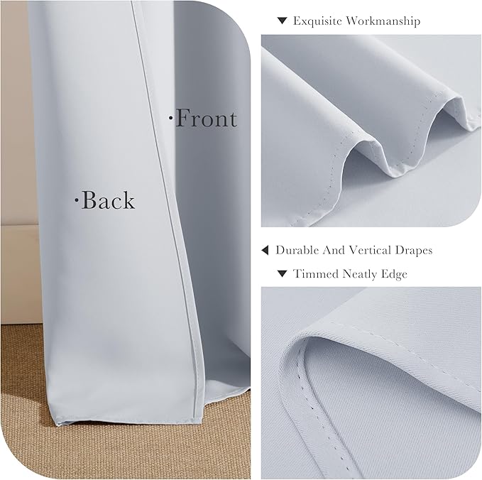 Pony Dance Short Drapes for Kinchen, Half Drapes for Bathroom Window, Privacy Curtain Tiers for Basement Windows, loft Curtain Tiers for Bedroom - Greyish White, W34 x L24, 1 Pair
