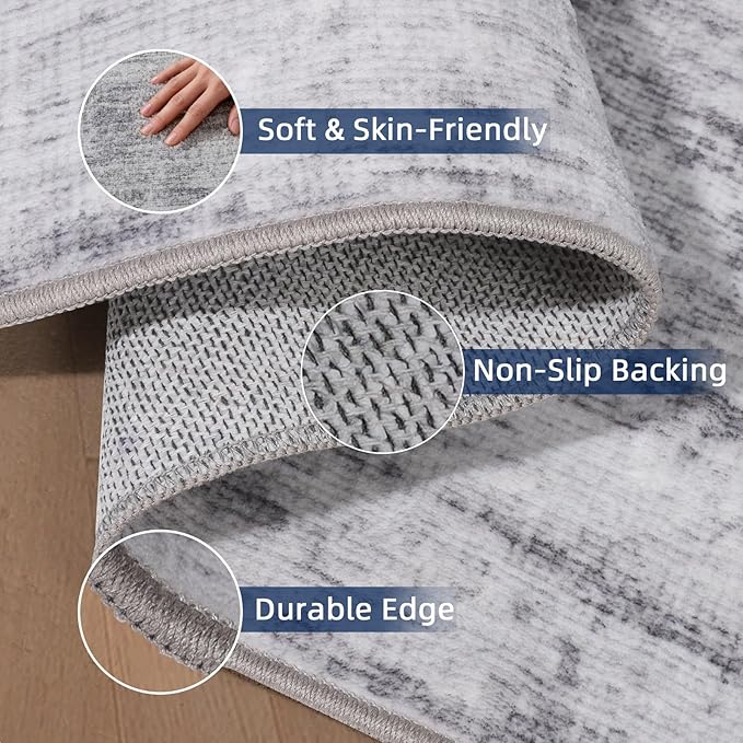6x9 Area Rugs for Living Room, Non-Slip Modern Abstract Soft Large Washable Rug, Ultra-Thin Indoor Floor Rugs for Bedroom Dining Room,Home Office Decor