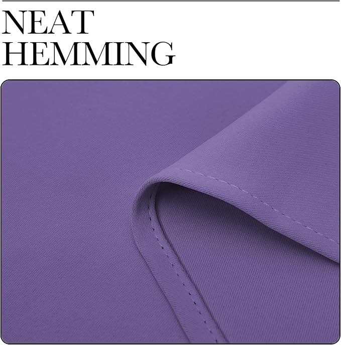 NICETOWN Bedroom Curtain Panels Blackout Draperies, Thermal Insulated Solid Grommet Blackout Curtains/Drapes (Lilac Purple, 1 Pair, 29 by 40-inch)