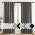 NICETOWN Grizzle Gray Vintage Linen 100% Blackout Curtains for Living Room, Thermal Insulated Curtains 102“ Long, Noise Reducing Window Treatment Drapes for Home Office, 62" Wide Per Panel, Set of 2