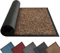 Mibao Front Door Mat, Dirt Trapper Welcome Mat for Outdoor Indoor, Non-Slip Waterproof Doormat, Durable Machine Washable Low Profile Entry Rug for Back Door Outside Patio Porch, 48" x 24", Brown