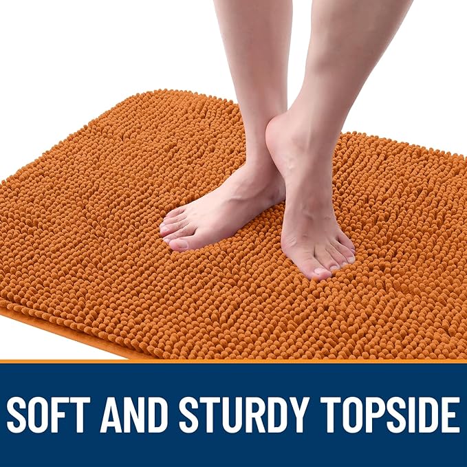 OLANLY Dog Door Mat for Muddy Paws 47x17, Absorbs Moisture and Dirt, Absorbent Non-Slip Washable Doormat, Quick Dry Chenille Mud Mat for Dogs, Entry Indoor Entryway Carpet for Inside Floor, Clay