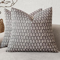 Foindtower Set of 2 Decorative Vintage Floral Print Throw Pillow Covers Neutral Modern Farmhouse Cushion Covers Boho Home Decor for Sofa Couch Chair Bedroom Living Room,18×18 Inch,Rustic Gray