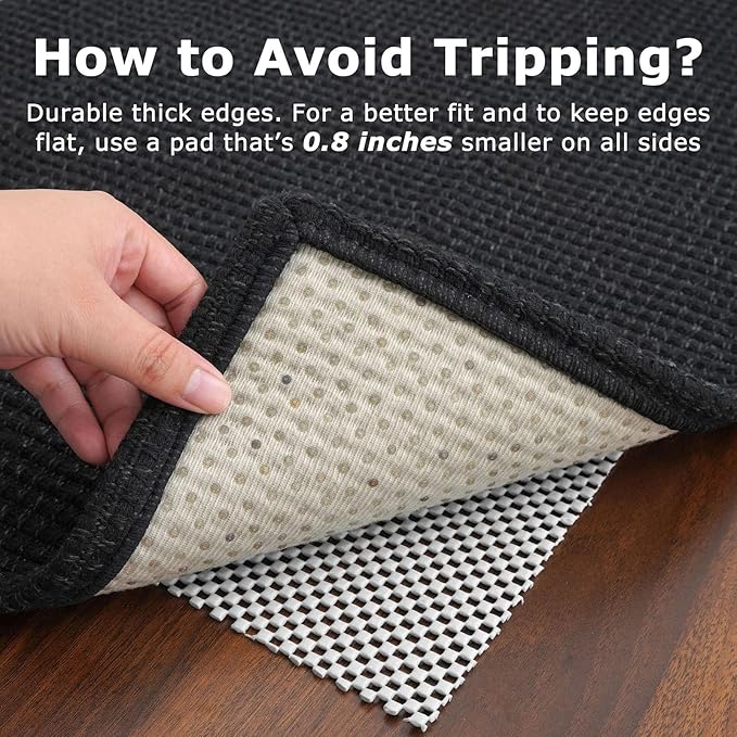 KOZYFLY Extra Long Runners for Hallways 3x20 ft Washable Kitchen Runner Non Slip Rubber Backed Hallway Rug Cotton Entryway Runner Rug Floor Carpet for Indoor Hall, Kitchen, Stair, Black/Dark Grey