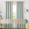 NICETOWN Flax Linen Sage Green 108 inch Curtains, Grommet Thick Linen Blend Textured Privacy Added with Light Filtering Window Treatment for Bedroom/Living Room, W55 x L108, 2 Panels