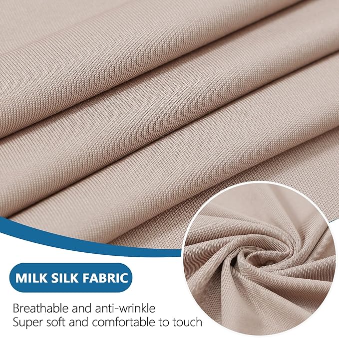hyha Milk Silk Couch Cushion Covers, Soft Magic Sofa Covers Washable for Cushion Couch, Stretch Sectional Outdoor Cushion Covers for Patio Furniture with Elastic Bottom(Small, Taupe)