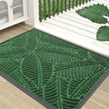 Colorxy Waterproof Doormat, Sturdy Natural Rubber Front Indoor Mat, Non Slip Low Profile Indoor Outdoor Door Mats, Stain and Fade Resistant Floor Mat, Easy Clean Patio Entrance Mat, 71''x23'', Green