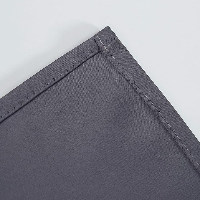 LEMOMO Grey Thermal Blackout Curtains/38 x 84 Inch/Set of 2 Panels Room Darkening Curtains for Bedroom