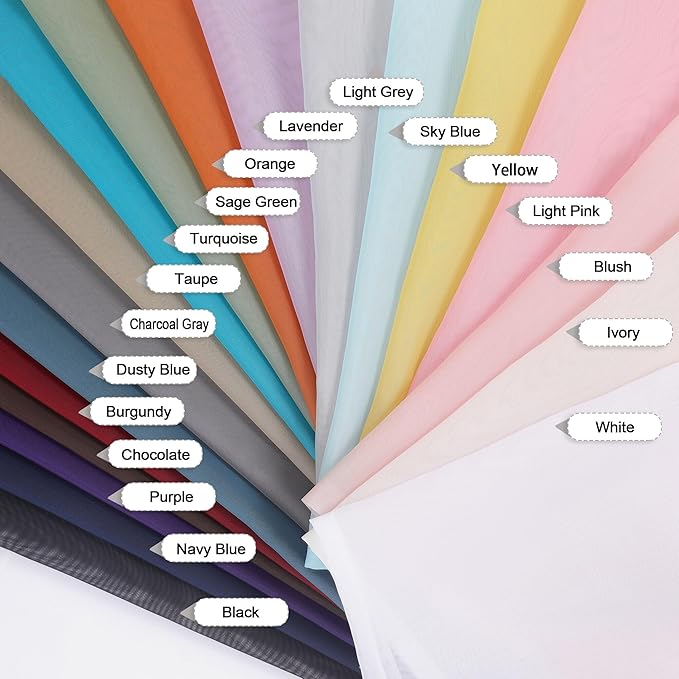 OVZME White Sheer Curtains 108 Inches Long 2 Panels Set, Extra Wide Solid Lightweight & Airy Gauzy Window Treatments with Light Filtering for Patio Sliding Door, 59Wx108L Inches
