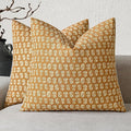 Foindtower Set of 2 Decorative Vintage Floral Print Throw Pillow Cover Neutral Modern Farmhouse Cushion Covers Boho Home Decor For Sofa Couch Chair Bedroom Living Room Outdoor,18×18 Inch,Golden Orange