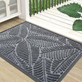 Colorxy Waterproof Doormat, Sturdy Natural Rubber Front Indoor Mat, Non Slip Low Profile Indoor Outdoor Door Mats, Stain and Fade Resistant Floor Mat, Easy Clean Patio Entrance Mat, 59''x20'', Grey