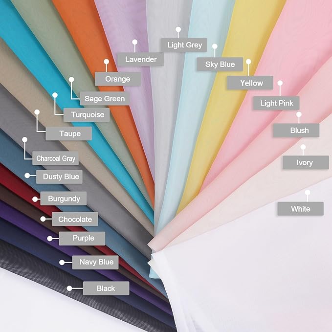 Chyhomenyc Lilac Sheer Valances for Windows - Light Filtering Small Kitchen Curtains, Rod Pocket Short Top Window Treatment Decor for Living Room Bathroom Basement, 42Wx16L inches, 2 Panels
