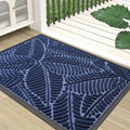 Colorxy Waterproof Doormat, Sturdy Natural Rubber Front Indoor Mat, Non Slip Low Profile Indoor Outdoor Door Mats, Stain and Fade Resistant Floor Mat, Easy Clean Patio Entrance Mat, 36''x24'', Navy
