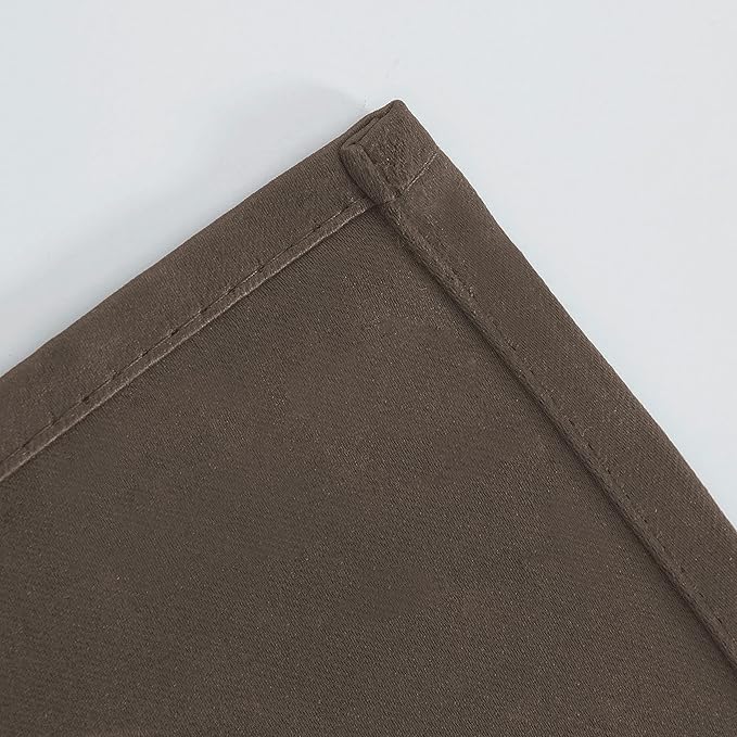 LEMOMO Chocolate Brown Thermal Blackout Curtains/38 x 84 Inch/Set of 2 Panels Room Darkening Curtains for Bedroom