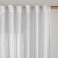 MYSKY HOME White Curtains 95 Inches Long for Sliding Glass Door Semi Sheer Drapes Light Filtering Window Treatments Soft Cotton Blend Panels Linen Look Farmhouse Style, 50" x 95", 2 Panels