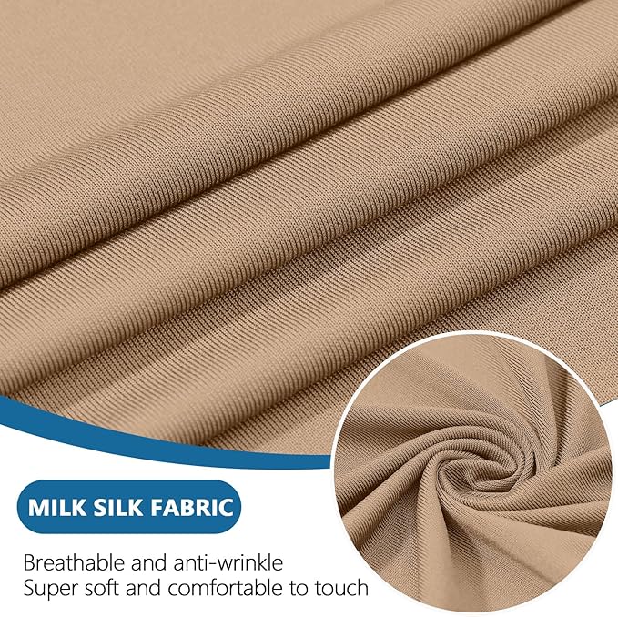 hyha Milk Silk Couch Cushion Covers, Soft Magic Sofa Covers Washable for Cushion Couch, Stretch Sectional Outdoor Cushion Covers for Patio Furniture with Elastic Bottom(Small, Camel)