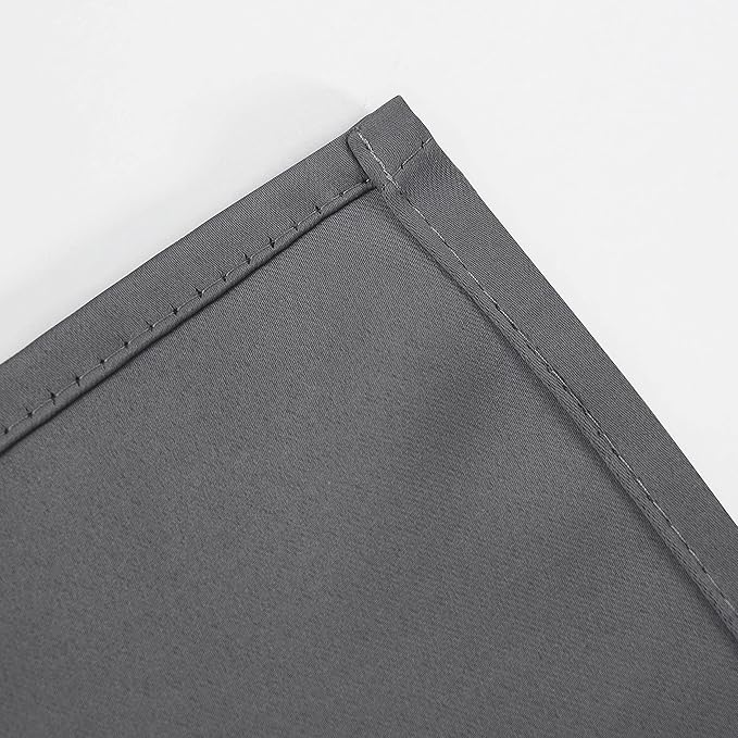 LEMOMO Frost Grey Thermal Blackout Curtains/38 x 63 Inch/Set of 2 Panels Room Darkening Curtains for Bedroom