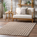 Nuloom Jeni Taupe, 6' Square, Solid Faux Rabbit, Fluffy and Cozy, High Traffic, Stain Resistant, Easy Clean, Durable Washable Area Rug for Bedroom, Living Room, Dining, Den, Foyer, Entryway