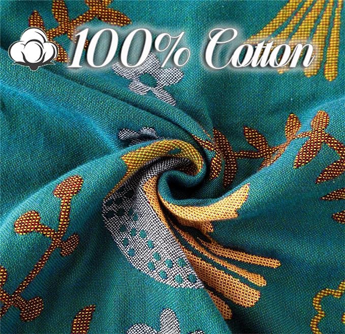 MSGKV Boho Throw Blanket 100% Cotton Blankets for Bed Couch 60''x80'', Spring Breathable Farmhouse Bird Blankets Quilt Muslin Home Decor