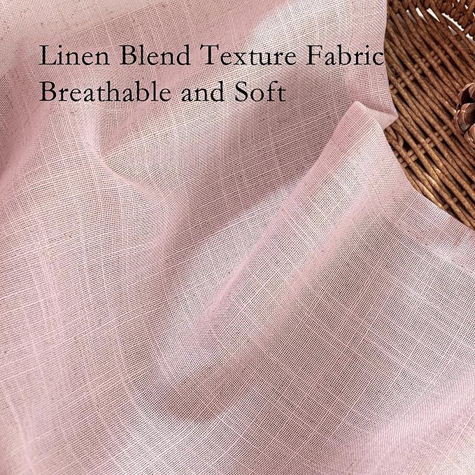 MYSKY HOME Pink Curtains 72 Inch Length for Nursery Girls Bedroom, Semi Sheer Door Curtains for Closet Doorways Boho Farmhouse Back Tab Soft Light Filtering Drapes, 50" Wide, Light Pink, Sets of 2