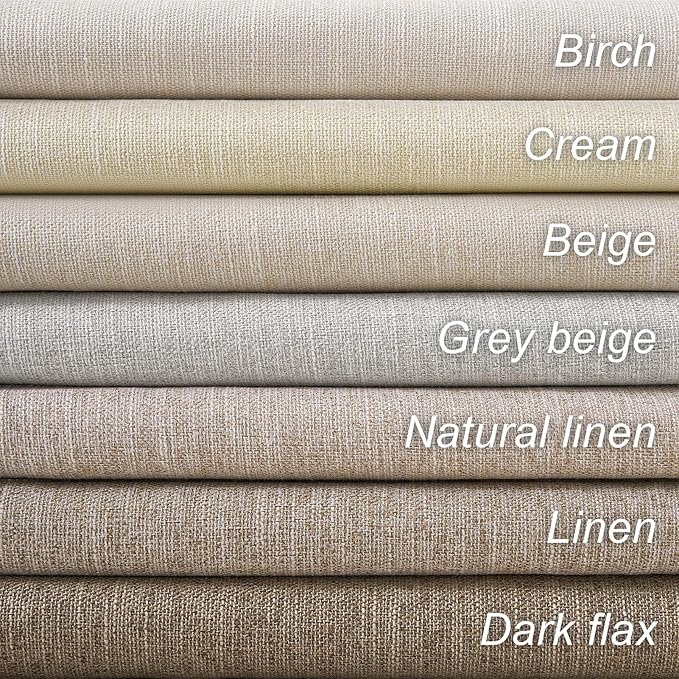 Topfinel 100 Inch Long Black Out Burlap Custom Curtains, Natural Linen Tweed Pleated Window Coverings, Nursery Winter Boho Farmhouse Heat Sound Block Back Tab Curtains for Sliding Door Bay Window