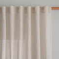 MYSKY HOME Extra Long Curtains for Living Room, Natural Linen Window Curtain Drapes for Sliding Glass Door Soft Boho Light Filtering Semi Sheer Backdrop Panels, 50 x 108 Inches, 2 Pieces